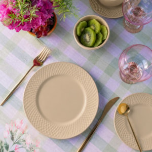 Conjunto de Bowls de Cerâmica Split Taupe Alleanza - 6 Peças