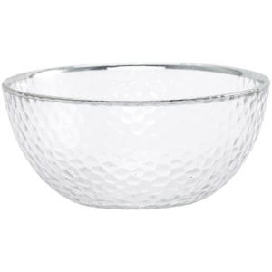 Conjunto de Bowls de Vidro Prata - 4 Peças 