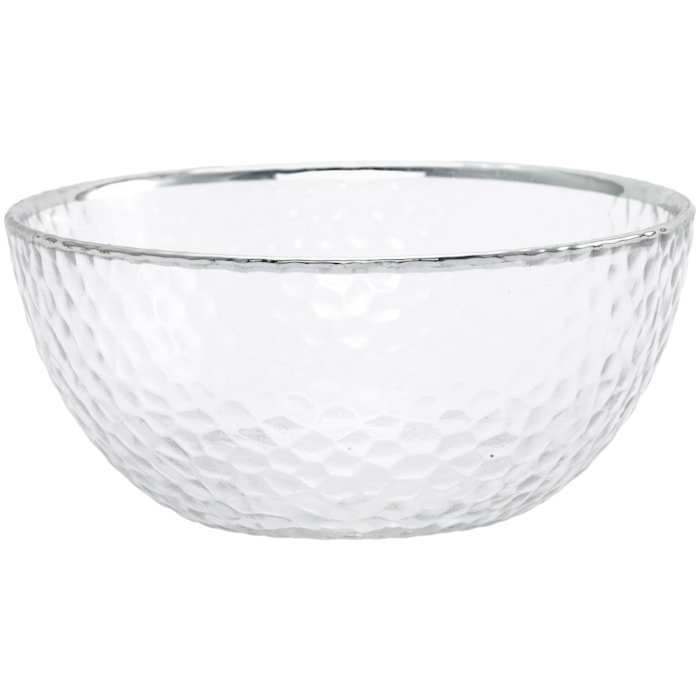Conjunto de Bowls de Vidro Prata - 4 Peças - Madel Home
