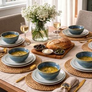 Conjunto de Bowls Orgânicos Breeze 558 ml Porto Brasil - 6 Peças 