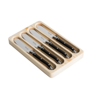Conjunto de Espátulas para Manteiga/Patê em Inox Preto Laguiole La Tour - 4 Peças