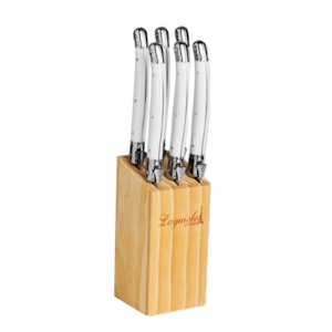 Conjunto de Facas em Inox Branco Laguiole La Tour - 6 Peças