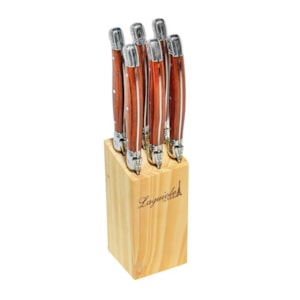 Conjunto de Facas em Inox Madeira Laguiole La Tour - 6 Peças