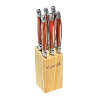 Conjunto de Facas em Inox Madeira Laguiole La Tour - 6 Peças