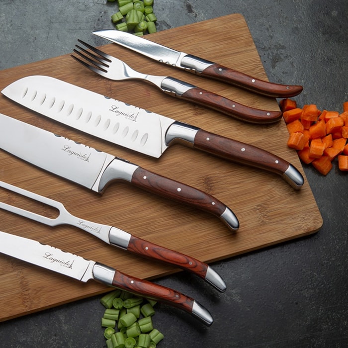 Conjunto de Facas em Inox Madeira Laguiole La Tour - 6 Peças - Madel Home