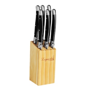 Conjunto de Facas em Inox Preto Laguiole La Tour - 6 Peças