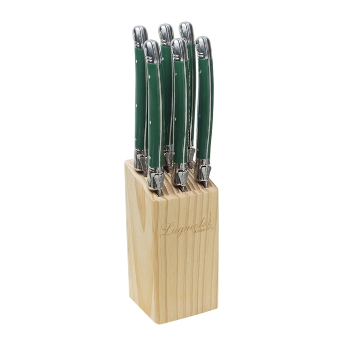 Conjunto de Facas em Inox Verde Laguiole La Tour - 6 Peças - Madel Home