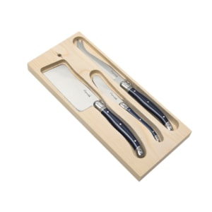 Conjunto de Facas para Queijo em Inox Azul Laguiole La Tour - 3 Peças