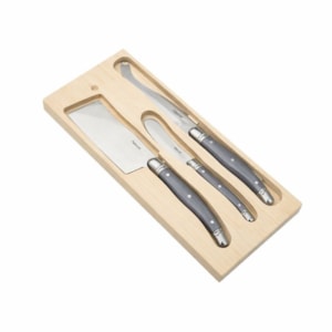 Conjunto de Facas para Queijo em Inox Cinza Laguiole La Tour - 3 Peças