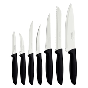 Conjunto de Facas Plenus 7 Pç Inox Cabos Polipropileno Tramontina Preto