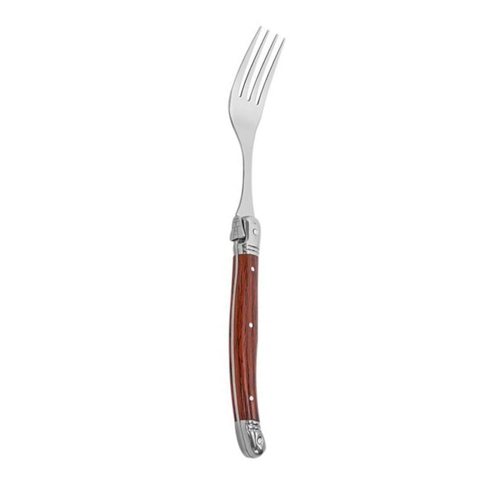 Conjunto de Garfos em Inox Madeira Laguiole La Tour - 6 Peças - Madel Home
