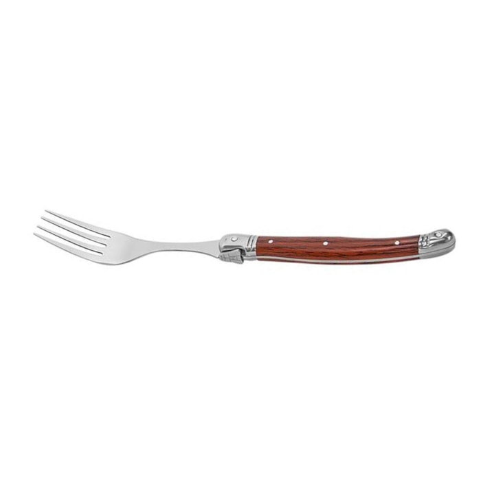 Conjunto de Garfos em Inox Madeira Laguiole La Tour - 6 Peças - Madel Home