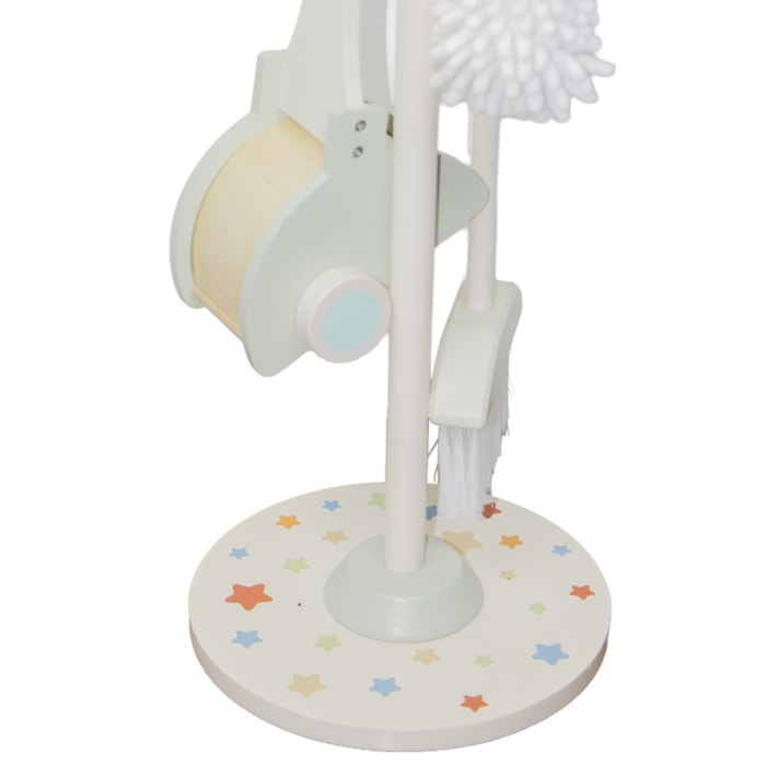 Conjunto de Limpeza Infantil em Madeira - Brinquedo 6 Peças - Madel Home