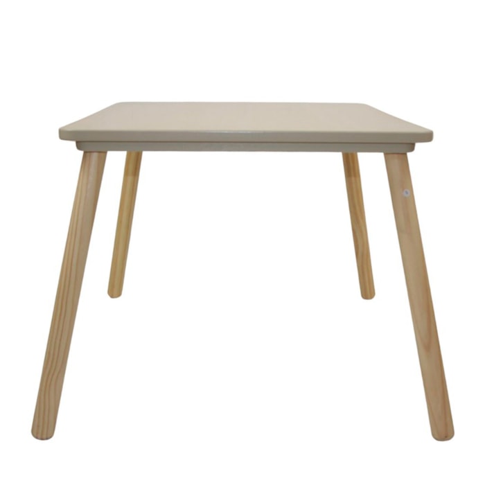 Conjunto de Mesa com 2 Cadeiras Infantil Urso e Coelho Madeira - Madel Home
