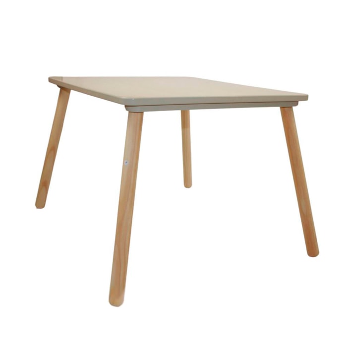 Conjunto de Mesa com 2 Cadeiras Infantil Urso e Coelho Madeira - Madel Home