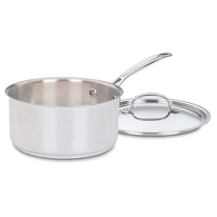 Conjunto de Panelas Aço Inox Chef's Classic Preto Cuisinart - 7 Peças - Madel Home
