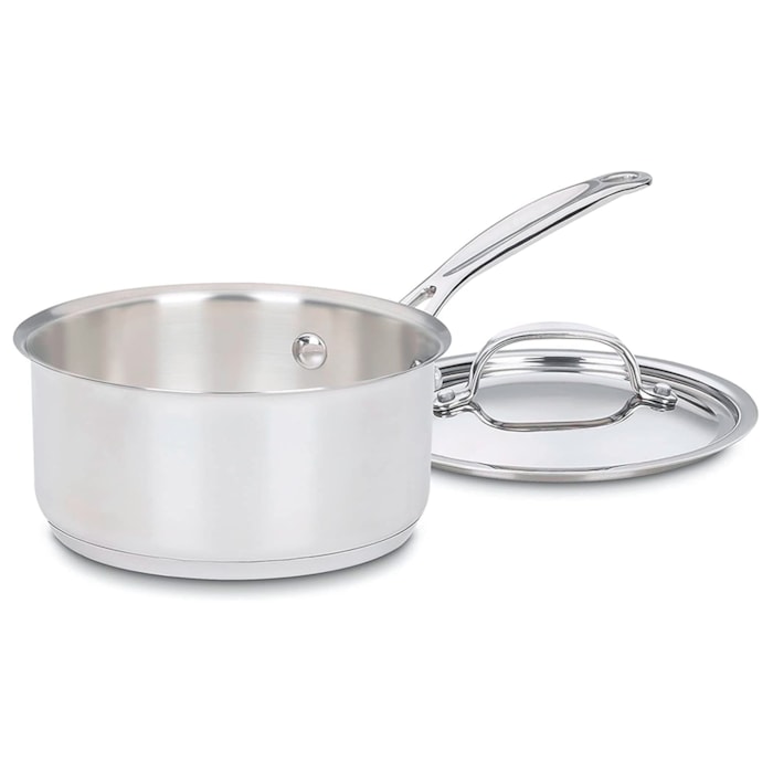 Conjunto de Panelas Aço Inox Chef's Classic Preto Cuisinart - 7 Peças - Madel Home