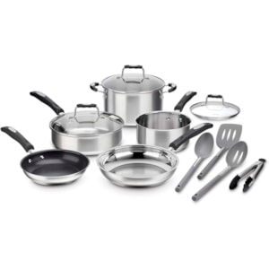 Conjunto de Panelas Aço Inox  Prata Cuisinart - 12 Peças
