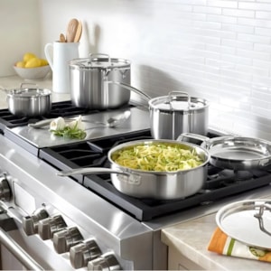 Conjunto de Panelas Aço Inox  Prata Cuisinart - 12 Peças