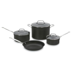 Conjunto de Panelas Antiaderente Anodizado Preto Cuisinart - 7 Peças