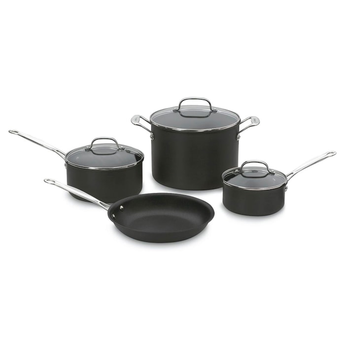 Conjunto de Panelas Antiaderente Anodizado Preto Cuisinart - 7 Peças - Madel Home