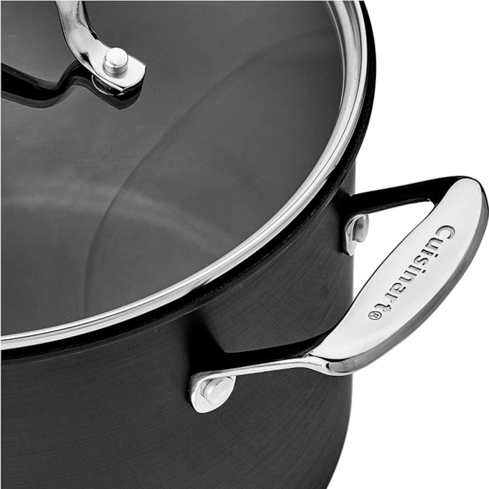Conjunto de Panelas Antiaderente Anodizado Preto Cuisinart - 7 Peças - Madel Home