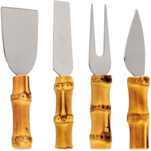 Conjunto de Utensílios para Queijo Natural - 4 Peças 