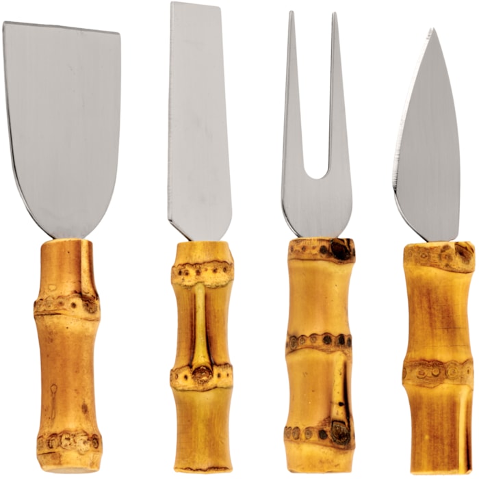 Conjunto de Utensílios para Queijo Natural - 4 Peças - Madel Home