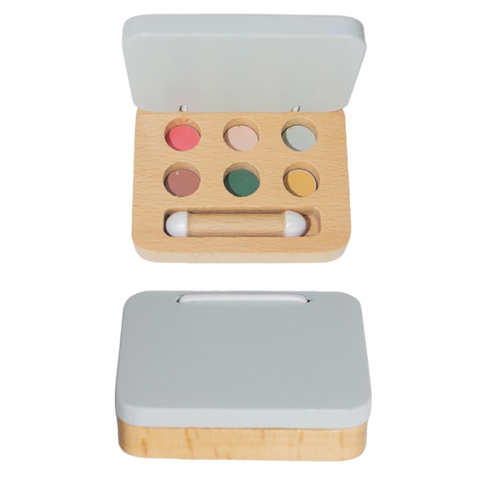 Conjunto Maquiagem Infantil em Madeira - Brinquedo 11 Peças - Madel Home