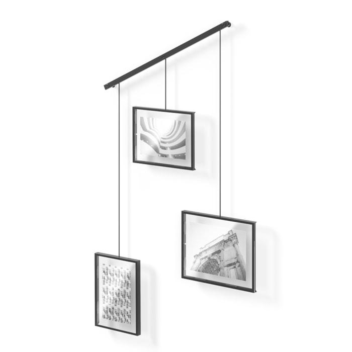 Conjunto Porta Retrato Exhibit Metal Preto Umbra - 67cm - Madel Home