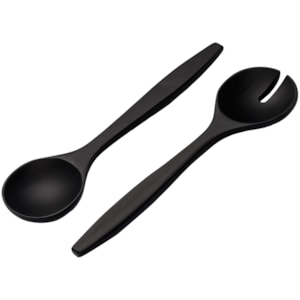 Conjunto Talher Salada 2 Peças em Madeira Preto