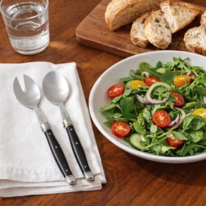 Conjunto Talheres para Salada em Inox Preto Laguiole La Tour - 2 Peças