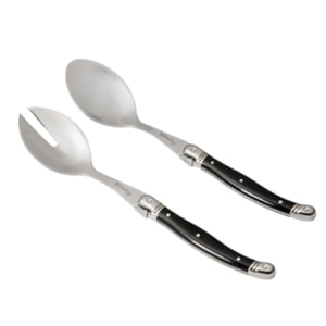 Conjunto Talheres para Salada em Inox Preto Laguiole La Tour - 2 Peças