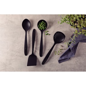 Conjunto Utensílios de Cozinha Ability em Nylon Preto Tramontina - 4 Peças