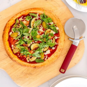 Cortador de Pizza em Inox Vermelho Profissional KitchenAid - 24cm