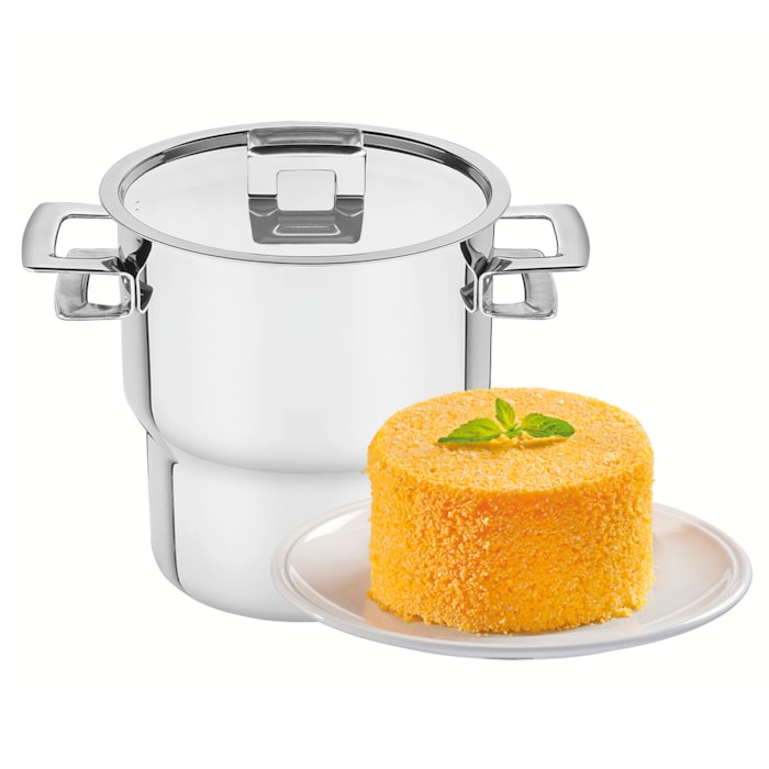 Cuscuzeira Aço Inox com Alças e Tampa Brava Tramontina - 2,1L - Madel Home