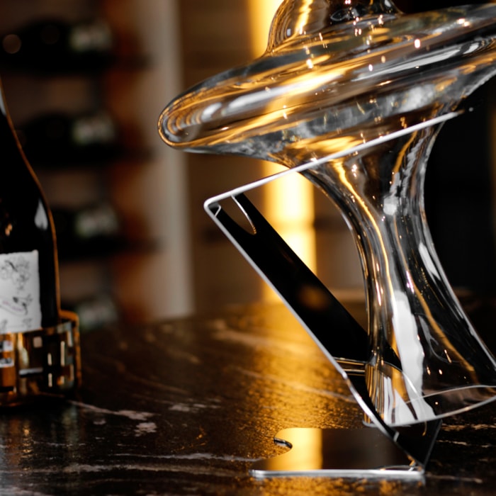 Decanter Com Secador Suporte Noe Inox Riva - Madel Home