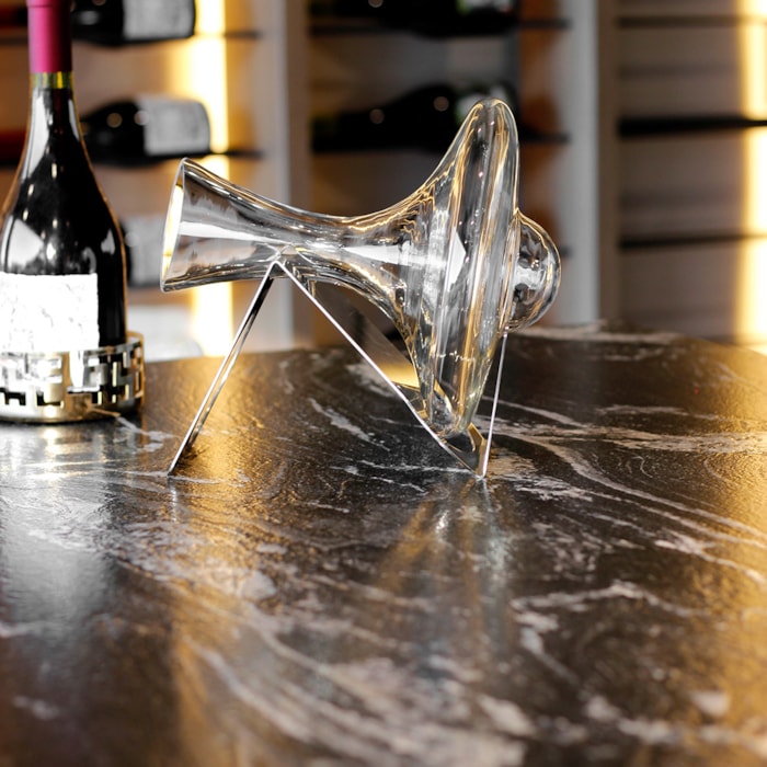 Decanter Com Secador Suporte Noe Inox Riva - Madel Home