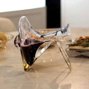 Decanter Com Secador Suporte Noe Ouro 24K Riva