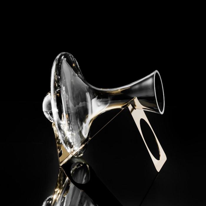 Decanter Com Secador Suporte Noe Ouro 24K Riva - Madel Home