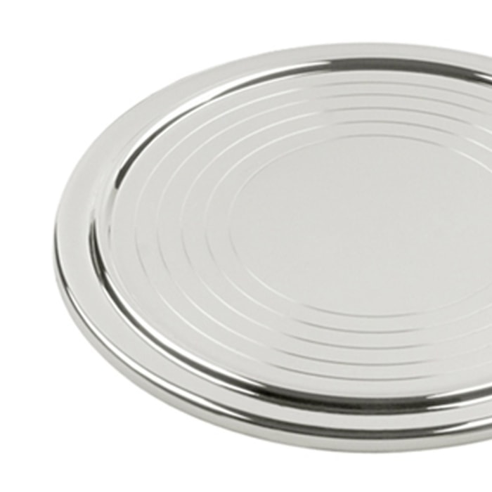 Descanso de Travessa Redondo Médio Níquel St. James - 20cm - Madel Home