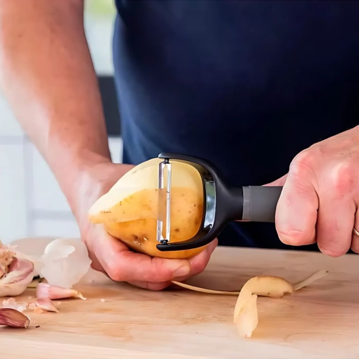 Descascador Peeler de Frutas e Legumes em Inox Cinza KitchenAid - Madel Home