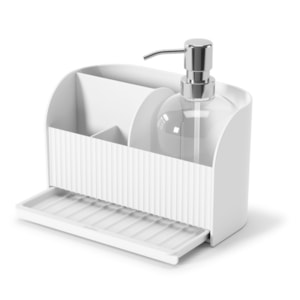Dispenser Porta Esponja e Detergente Plástico Sling Umbra Branco