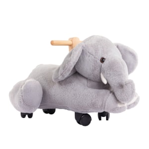 Elefante de Rodinha Polyester e Madeira