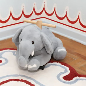 Elefante de Rodinha Polyester e Madeira