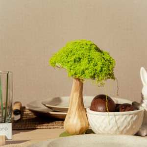 Enfeite de Páscoa Cogumelo Musgo Verde - 21cm