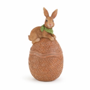 Enfeite de Páscoa Ovo com Coelho Chocolate - 20cm
