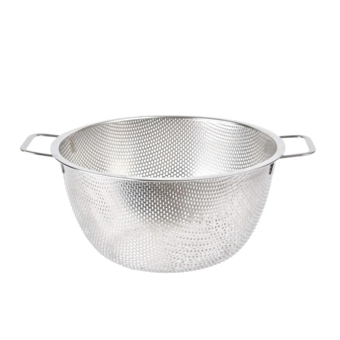 Escorredor de Alimentos em Inox com Alças Prata Kenya - Madel Home