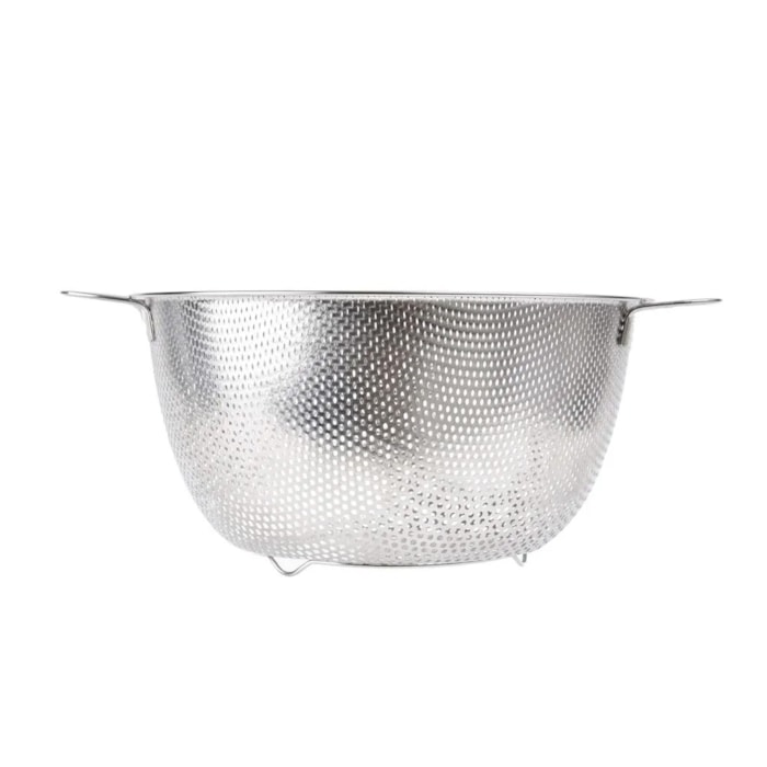 Escorredor de Alimentos em Inox com Alças Prata Kenya - Madel Home