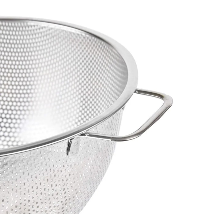 Escorredor de Alimentos em Inox com Alças Prata Kenya - Madel Home